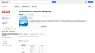 
                            10. Fundamentals of Investment Management