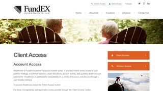 
                            5. FundEX Investments Inc. / Client Access