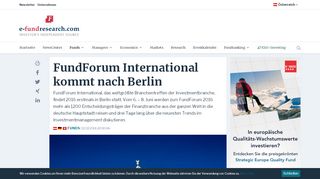 
                            12. FundForum International kommt nach Berlin - e-fundresearch.com