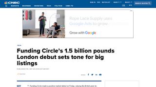 
                            10. Funding Circle's 1.5 billion London debut sets tone for big listings