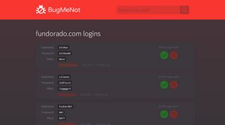 
                            6. fundorado.com passwords - BugMeNot