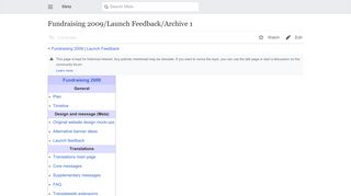 
                            6. Fundraising 2009/Launch Feedback/Archive 1 - Meta