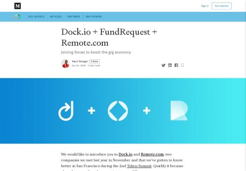 
                            8. FundRequest, Dock.io and Remote.com join forces to boost the gig ...