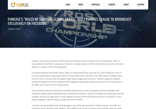 
                            13. FunEase's “Rules of Survival Global Series” (RGS) Esports League to ...