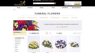 
                            10. Funeral Flowers & Arrangements - Free Delivery - Interflora