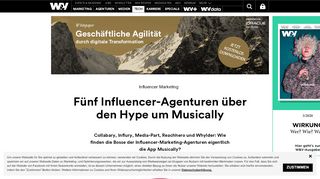 
                            10. Fünf Influencer-Agenturen über den Hype um Musically | W&V