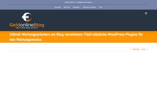 
                            12. Fünf nützliche WordPress Plugins für den Wartungsmodus