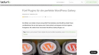
                            9. Fünf Plugins für die perfekte Wordpress Gallery - Lecturio