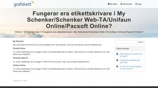 
                            12. Fungerar era etikettskrivare i My Schenker/Schenker Web-TA/Unifaun ...