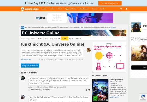 
                            3. funkt nicht: DC Universe Online - Spieletipps