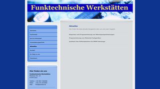 
                            11. Funktechnische Werkstätten - Aktuelles