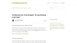 
                            12. Funktioniert die „Freie Eingabe“ für das Routing in der App ...