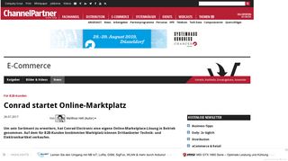 
                            11. Für B2B-Kunden: Conrad startet Online-Marktplatz - channelpartner.de