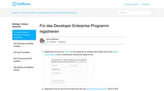 
                            10. Für das Developer Enterprise Programm registrieren – Staffbase