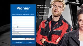 
                            5. Für den Shop registrieren - Pionier Workwear Webshop