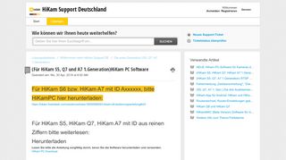 
                            4. (Für HiKam S5, Q7 und A7 1.Generation)HiKam PC Software ...