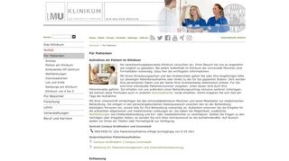 
                            6. Für Patienten - Klinikum der Universität München