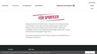 
                            2. Für Sportler - Datasport