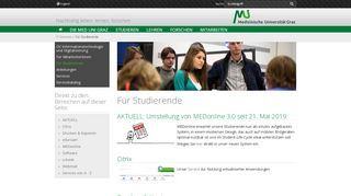 
                            3. Für Studierende - Med Uni Graz