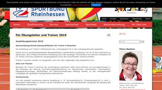 
                            5. Für Übungsleiter und Trainer 2019 - Sportbund Rheinhessen