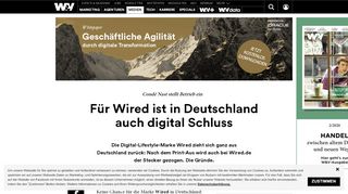
                            8. Für Wired ist in Deutschland auch digital Schluss | W&V