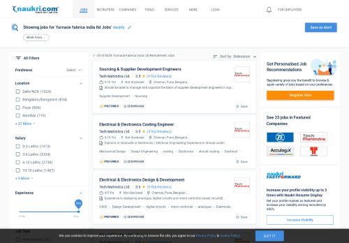 
                            6. Furnace Fabrica India Careers - Naukri.com