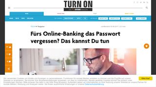 
                            12. Fürs Online-Banking das Passwort vergessen? Das kannst Du tun