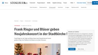 
                            13. Furtwangen: Frank Rieger und Bläser geben Neujahrskonzert in der ...