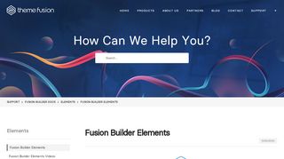 
                            13. Fusion Builder Elements List - ThemeFusion