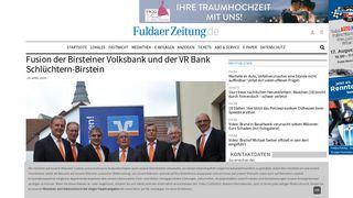 
                            12. Fusion der Birsteiner Volksbank und der VR Bank Schlüchtern-Birstein