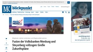 
                            10. Fusion der Volksbanken Nienburg und Steyerberg vollzogen: Große ...