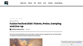 
                            7. Fusion Festival 2019: Tickets, Preise, Camping und Line-up