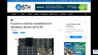 
                            4. Fusion-io ioDrive installation on Windows Server 2012 R2