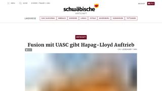 
                            10. Fusion mit UASC gibt Hapag-Lloyd Auftrieb - Schwäbische Zeitung