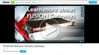 
                            11. FUSION Network Access Gateway on Vimeo