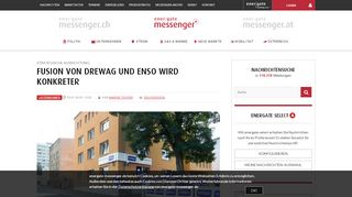 
                            12. Fusion von Drewag und Enso wird konkreter - energate messenger+