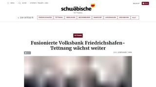 
                            8. Fusionierte Volksbank Friedrichshafen-Tettnang wächst weiter