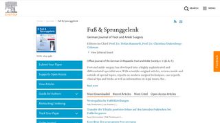 
                            11. Fuß & Sprunggelenk - Journal - Elsevier