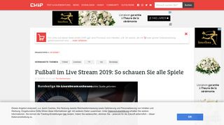 
                            5. Fußball im Live Stream 2018: So schauen Sie alle Spiele - CHIP