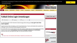 
                            1. Fußball Online Login Umstellungen - Burgenländischer Fußballverband