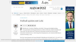 
                            12. Fußball spielen mit Lohi - Main-Post