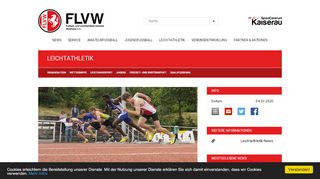 
                            8. Fußball- und Leichtathletik-Verband Westfalen (FLVW): Leichtathletik