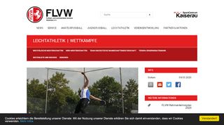 
                            6. Fußball- und Leichtathletik-Verband Westfalen (FLVW): Wettkämpfe