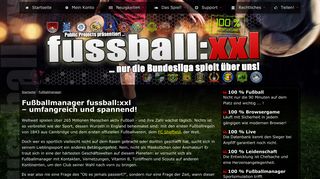 
                            3. Fußballmanager fussball:xxl – umfangreich und spannend!