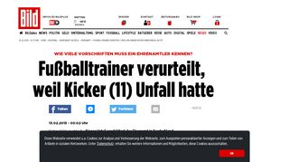 
                            8. Fußballtrainer verurteilt, weil ein junger Kicker einen Unfall hatte ...