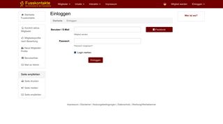 
                            1. Fusskontakte » Einloggen