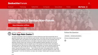 
                            12. Fust App Nein Danke !! - Beobachter - Forum