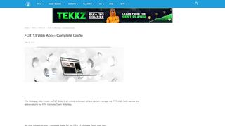 
                            2. FUT 13 Web App - Complete Guide of Web App for FIFA 13 Ultimate ...