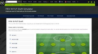 
                            10. FUT Draft Simulator - FIFA 18 - FUTWIZ