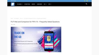 
                            10. FUT Web and Companion for FIFA 19 - Frequently Asked Questions